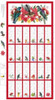 Festive NZ Natives Advent Calendar to make - 60cm by 112cm fabric panel - by Fiona Clarke