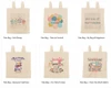 Project Tote Bag 38cm x41cm - 3 knitting and 3 sewing themes - for shopping or craft use