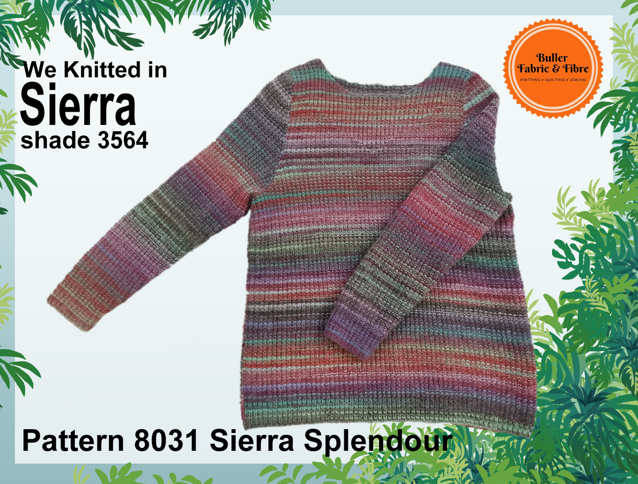 8031 Sierra Splendour 6 garments in 8ply knit & crochet