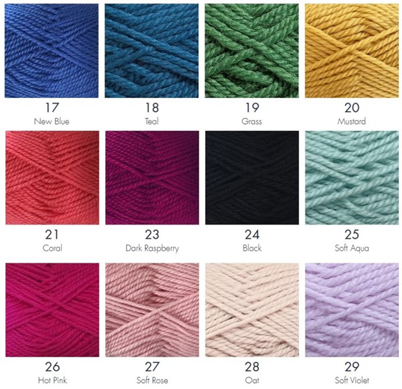 Red Hut 8ply / DK - 50 gram / 100metres - 100% Pure NZ Wool - shades 17 to 29