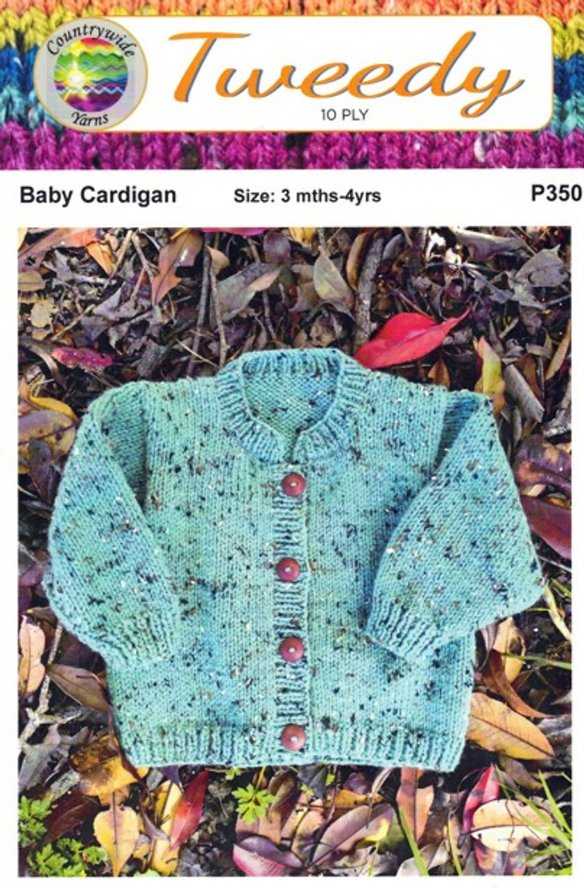 P350 Baby & Toddler Cardigan in Tweedy 10ply - sizes 3 months to 4 years