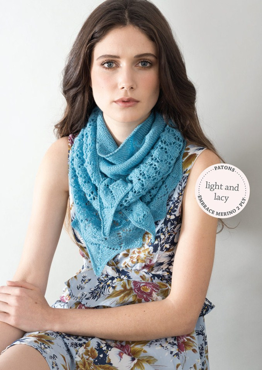 Patons &Panda 356 Scarves and Wraps Book 2 - knit & crochet - 10 designs in 8ply, 12ply & 14 ply