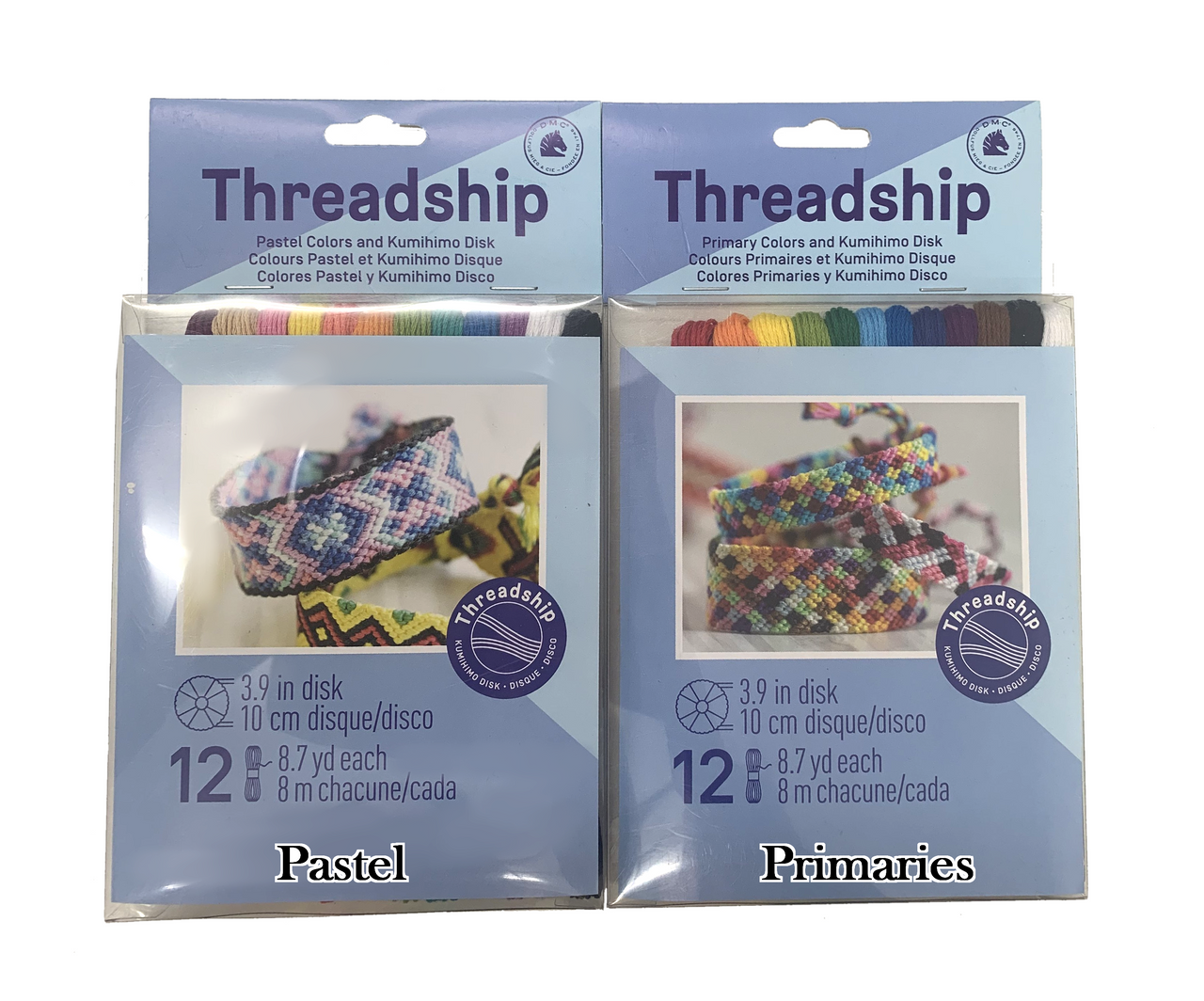 DMC Threadship Bracelet Kit - 12 stranded 100% Cotton threads & Kumihimo