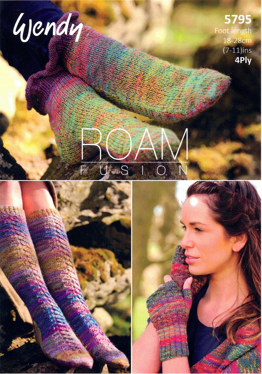 W5795 Socks, Footies & Fingerless Mitts in 4ply - sizes 7" to 11" feet