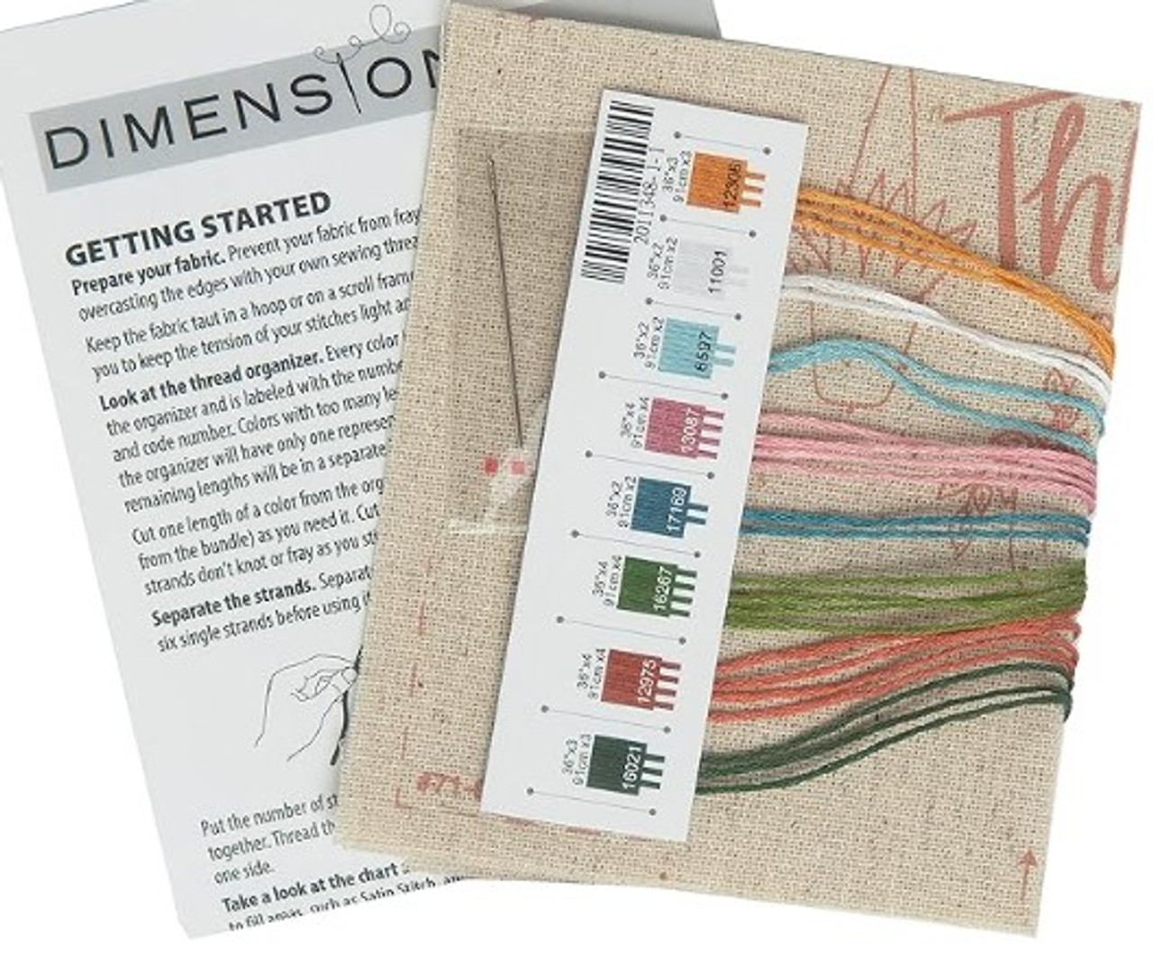 Dimensions Hang in There needlepoint embroidery Kit with fabric, needle & threads  5" x 7" finished