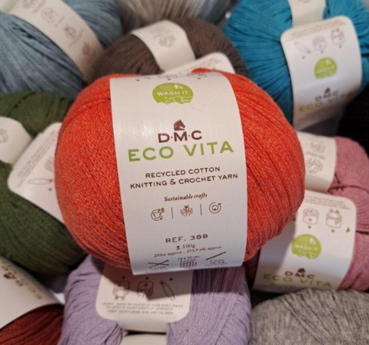 DMC Eco Vita  8ply - 80% Cotton / 20% Recycled Yarns - 100grams / 250 metres