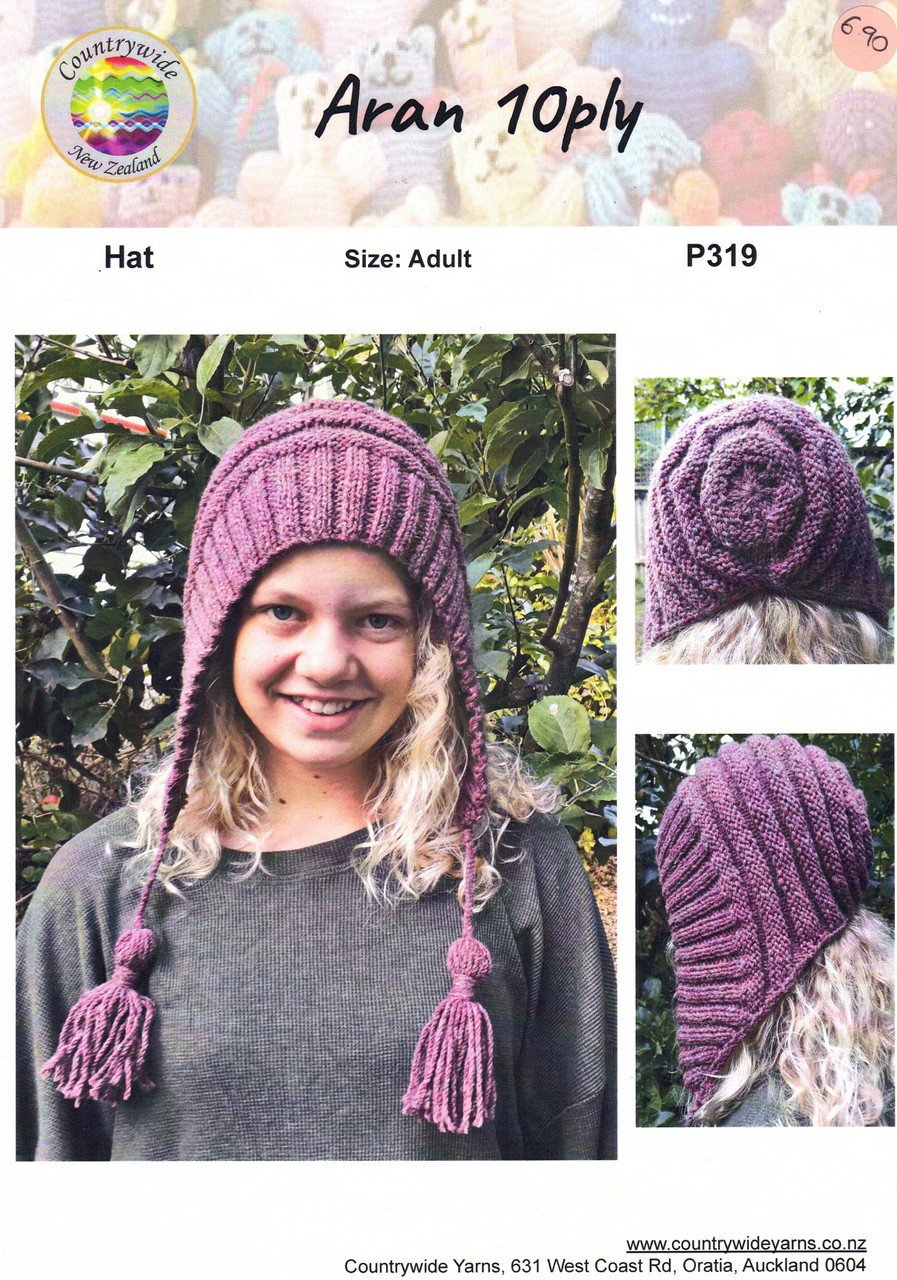 P319 10ply Merino Possum / Aran Adult Hat pattern