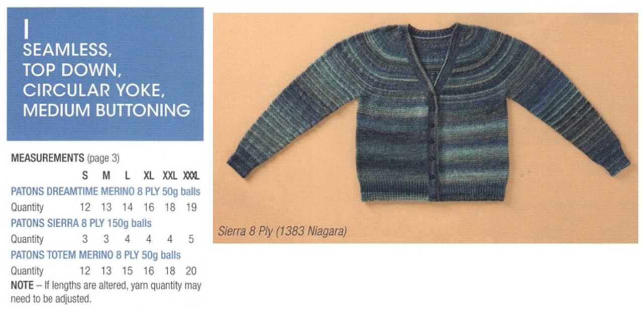 Knitting Book 1109 Time & Again Knits Womens in 8ply yarns  - Cardigan I seamless top-down circular yoke