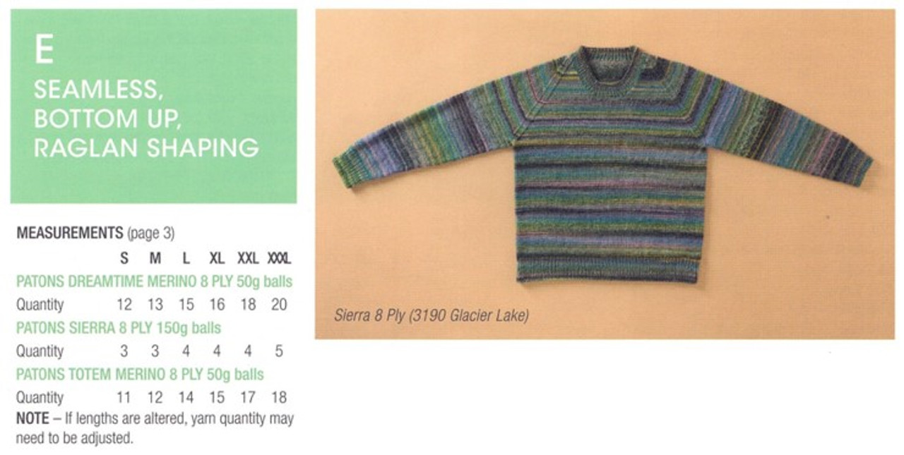 Knitting Book 1109 Time & Again Knits Womens in 8ply yarns  - Jumper E seamless bottom-up circular yoke raglan sleeve