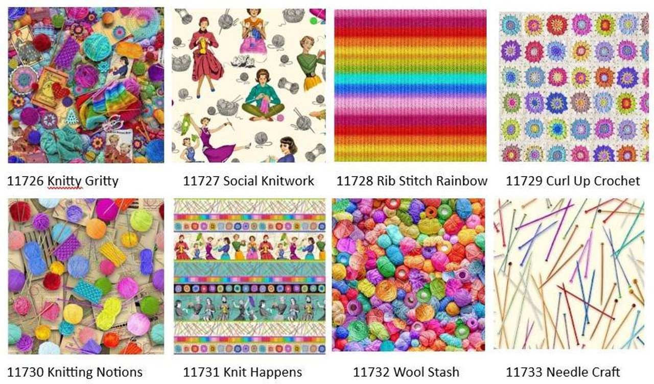 Knit One Purl Two quilt fabric by Aimee Stewart