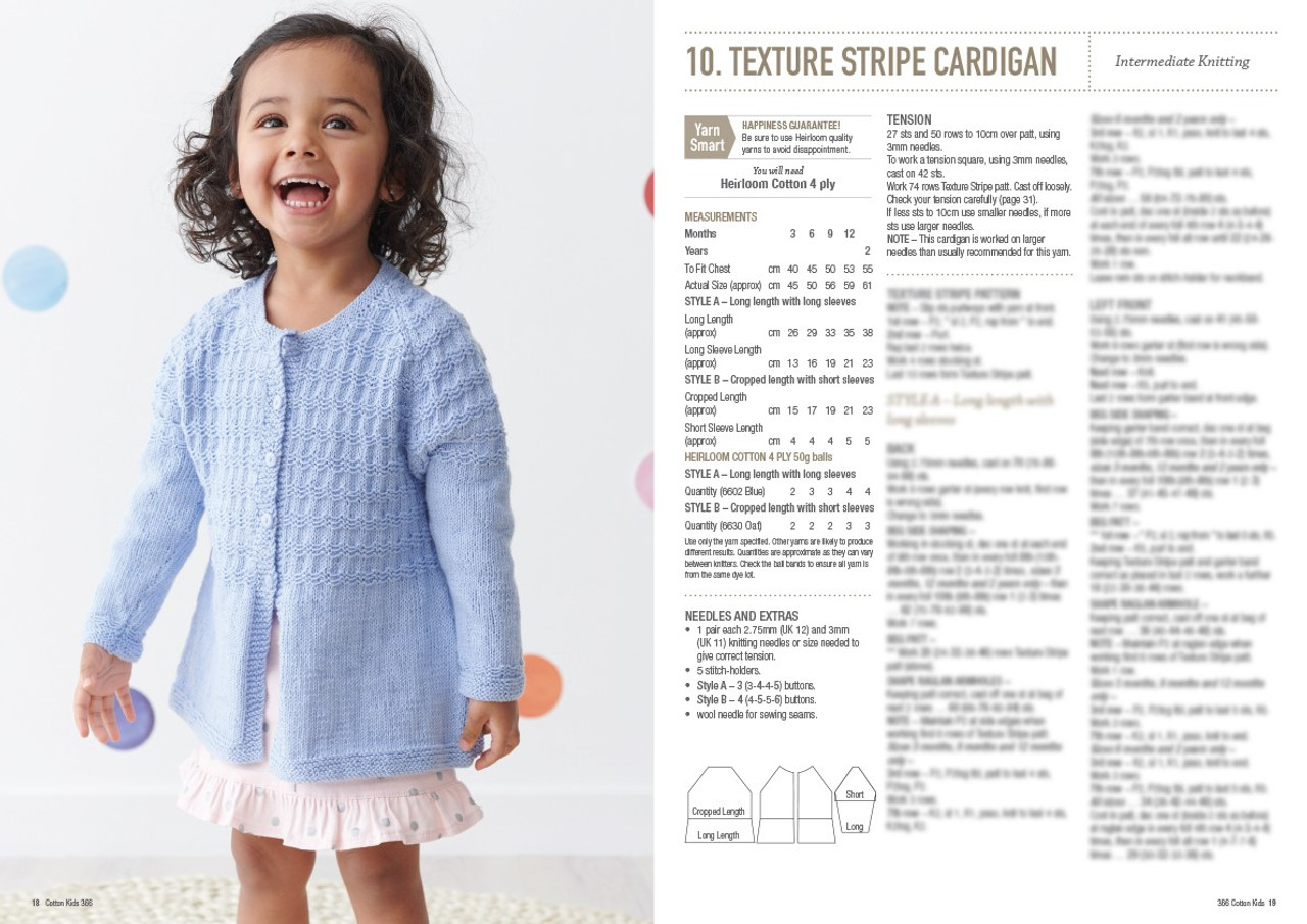 366 Cotton Kids design 10 texture cardigan