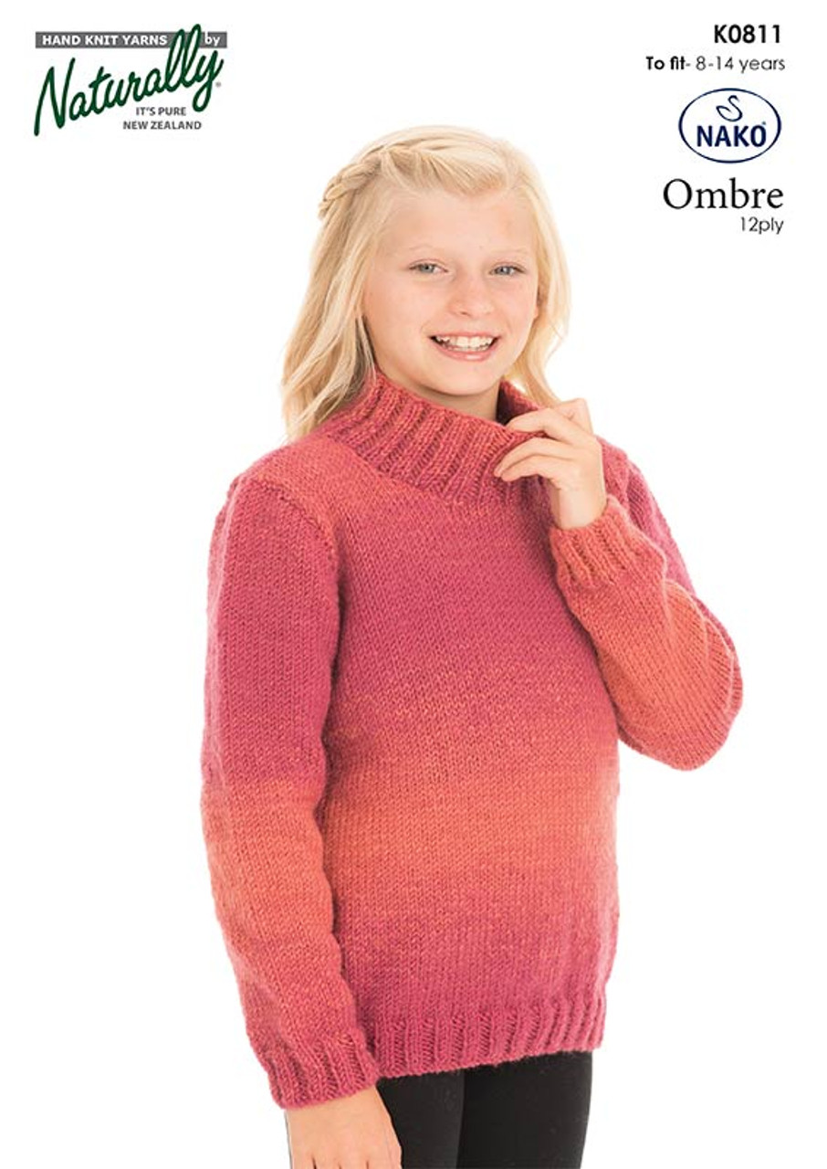 K811 Ombre 12ply Jumper 8 to 14 Years