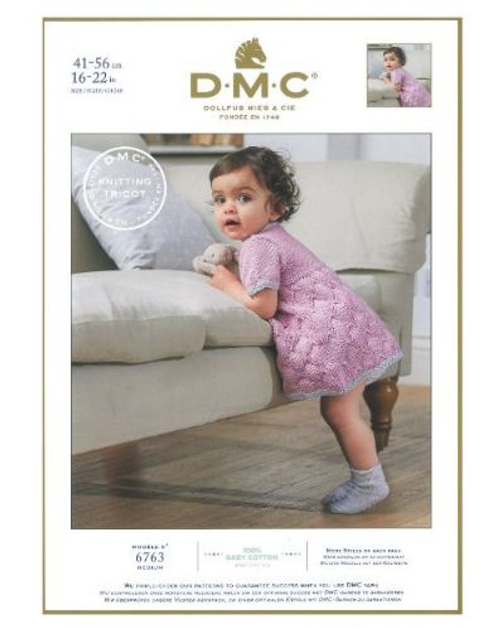 6763 DMC Butterfly stitch dress 0 to 3 years cover