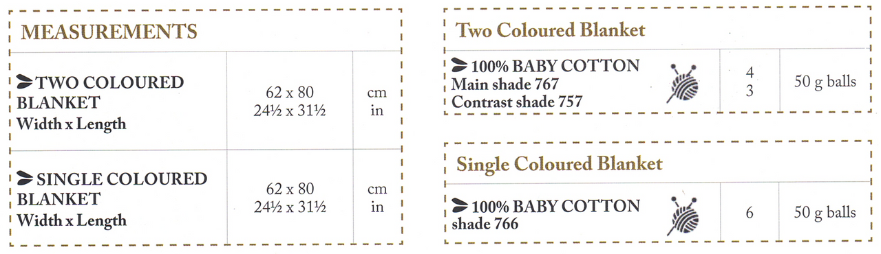 6757 DMC Easy baby blanket 0 to 3 years Cover Measurements