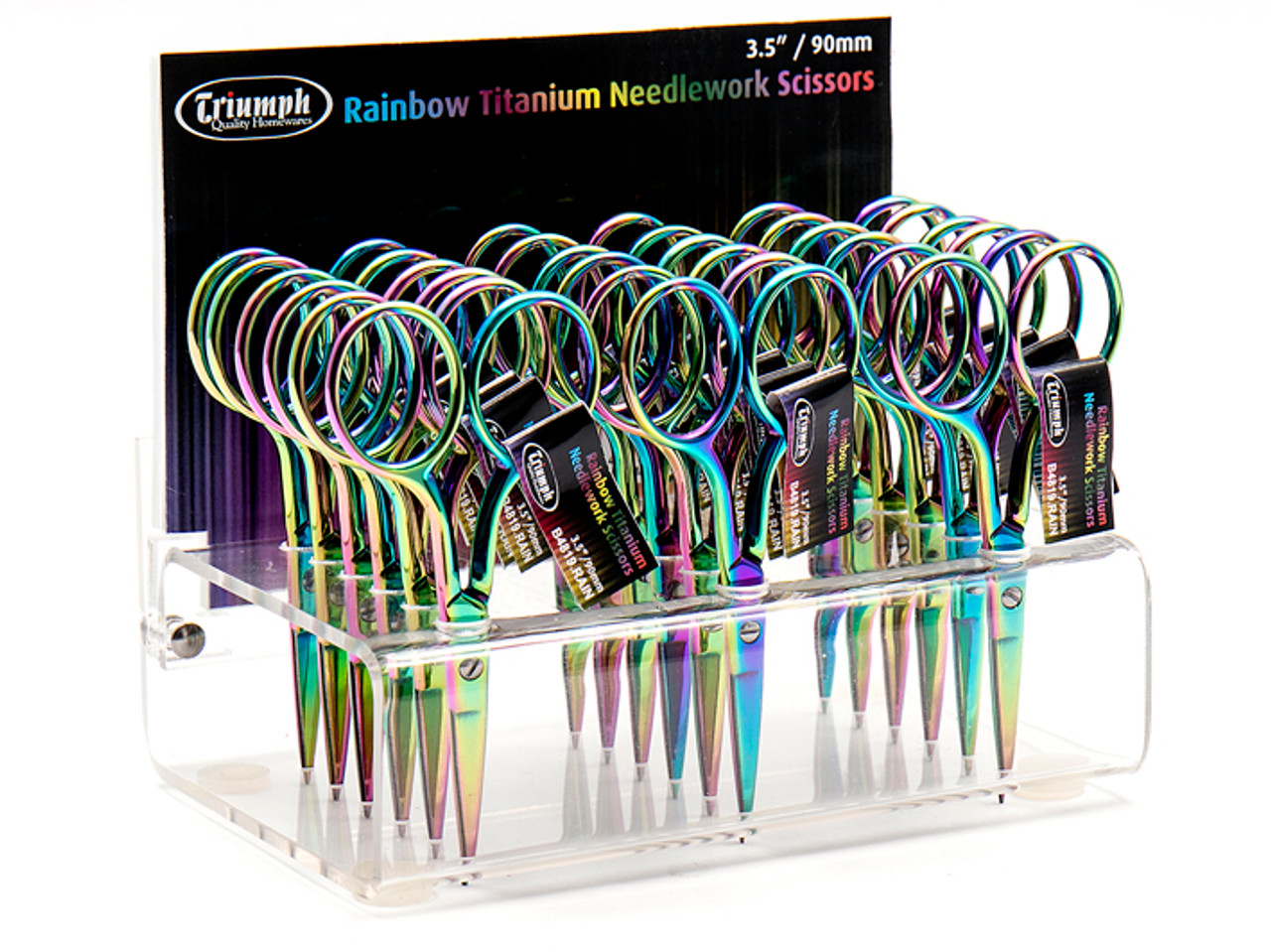 Scissors - Needlework Rainbow Titanium 3.5"