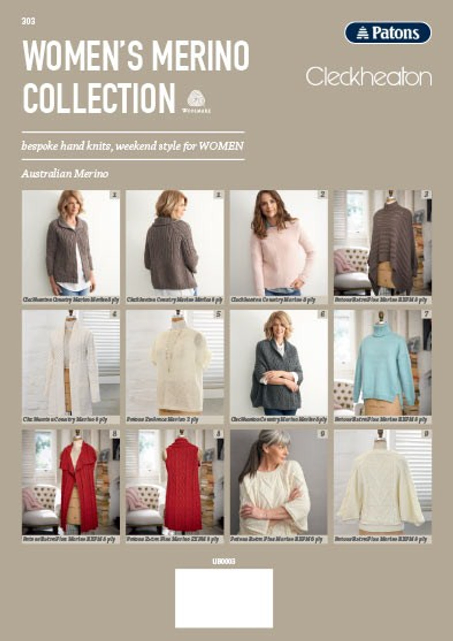 303 Womens Merino Collection 9 designs in 8ply