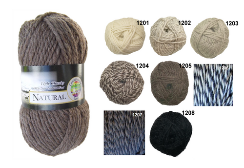 Naturally: Big Natural Colours: 14ply/Chunky - Wellington Sewing