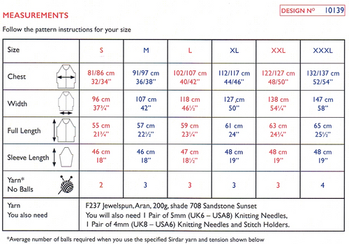 10139 Sweater with Roll Collar Sizes 32" to 54" in Jewelspun 10ply Pattern