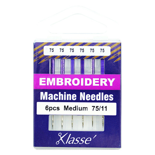 Klasse Machine Needles; Embroidery - 6 needles/pack