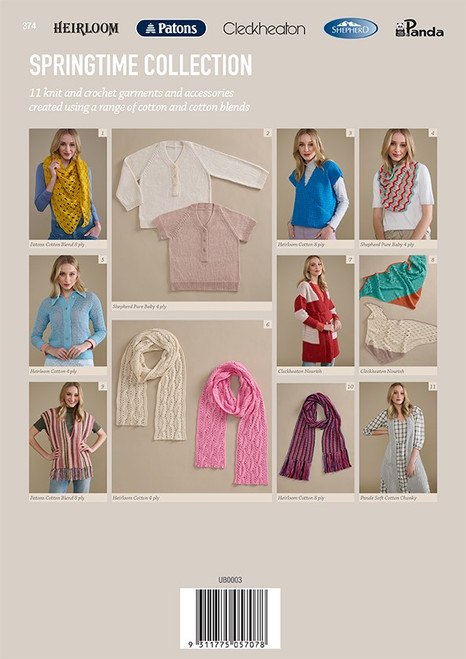 Springtime Collection 11 knit & crochet designs for women in 4ply & 8ply