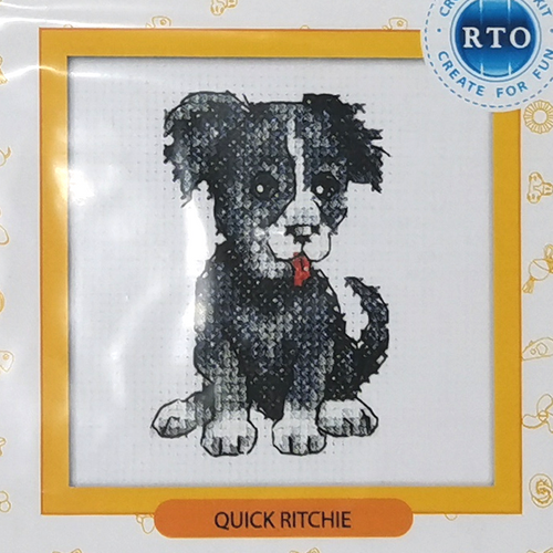 RTO Counted CrossStitch Kit Quick Ritchie Collie - beginners