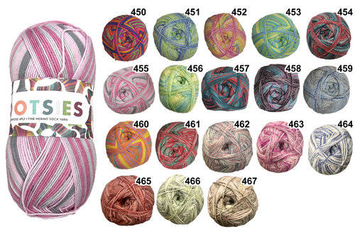 Countrywide Tootsies 4ply  75% Merino  Sock & Baby Yarn  - 100 grams / 400 metres