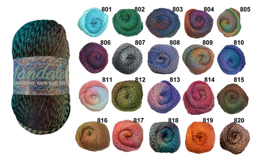 Countrywide Mandala extra-fine 8-ply 100% Wool for knitting- 100gram  / 200metres