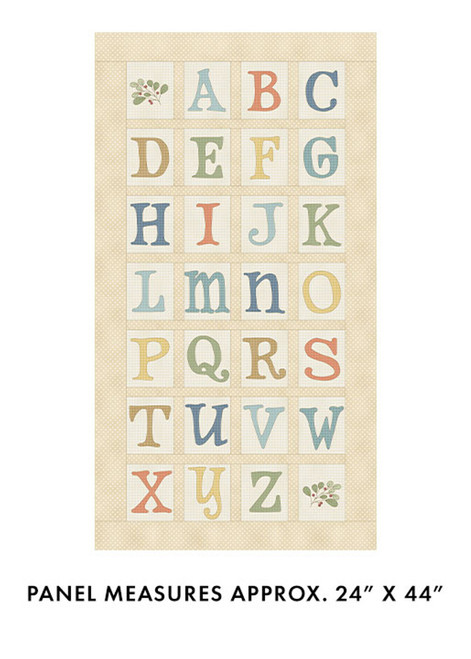 ABC Story - Alphabet Panel - 60cm x 112cm - by Cheryl Hanes for Benartex