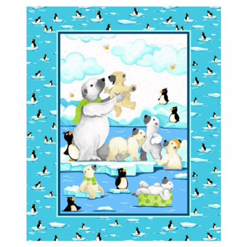 Burr the Polar Bear - 90cm Panel - by SusyBee