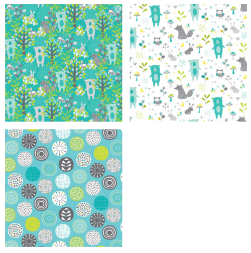 Forest Friends - cute woodland critters in teal & grey