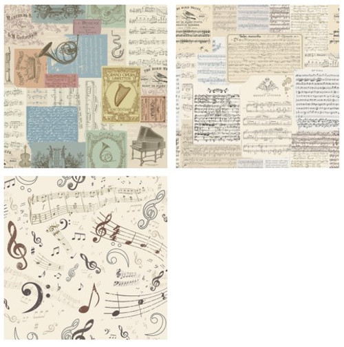 Symphony - musical notes, sheet music & montage - by Ned Barraud for Nutex