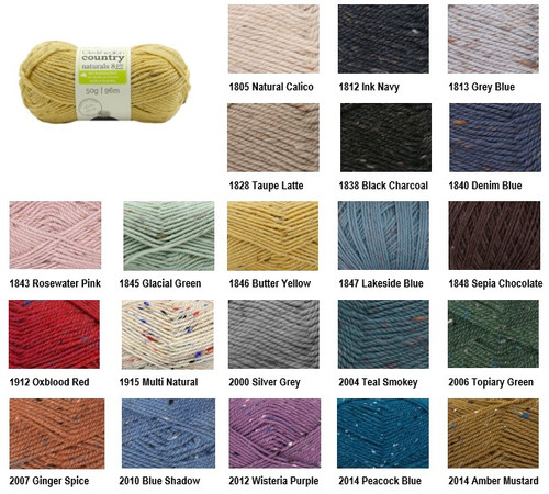 Cleckheaton Country Naturals 8ply - 50 grams /96 metres - Wool Blend
