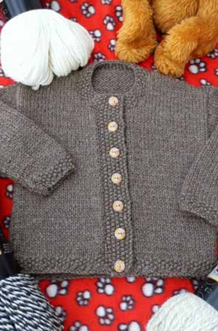 P168 Childs cardigan 4-10 years 14ply