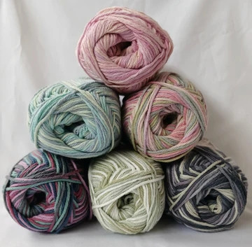 Countrywide Egyptian Soft Cotton - 8ply - multi-colour yarn balls - 100% Cotton