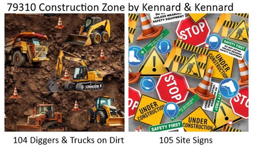 Construction Zone - coordinating fabrics