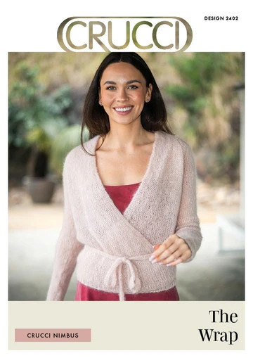 2402 Womens Tie Wrap Ballet cardigan knitting pattern in Nimbus 12 ply Mohair - sizes XS to XL (30" to 44" bust)