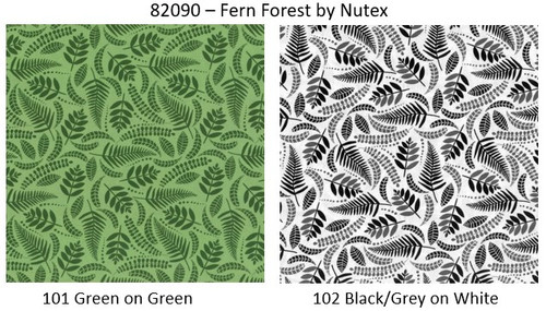 Fern Forest - stylised fern leaves quilting and patchwork fabric