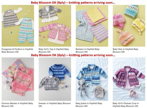 Hayfield Baby Blossom DK 8 ply yarn - 100 grams / 332 metres - knitting patterns
