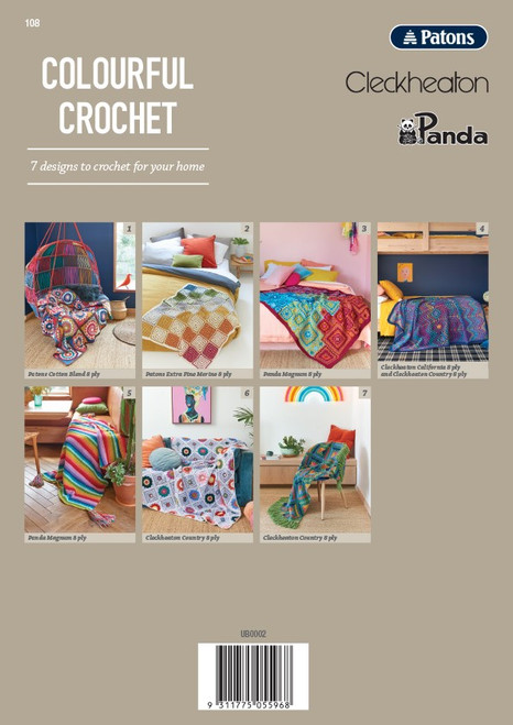 Book 108 Colourful Crochet back cover Book 108 Colourful Crochet back cover