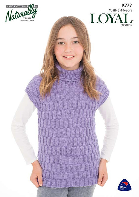 K779 Loyal 8 ply Textured Tunic 8 to 14 years