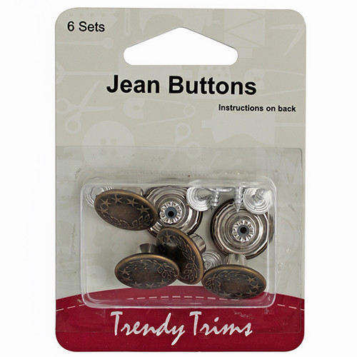 Jean Buttons 16mm x 6