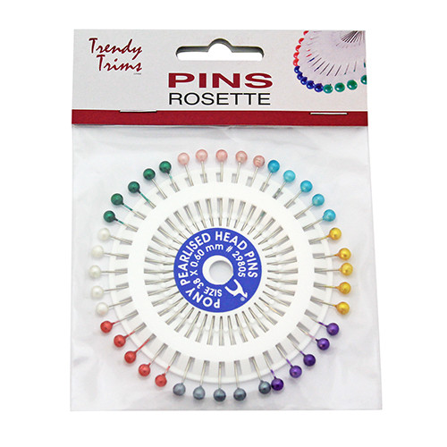 HA29805 - Pins 40 x 38mm Rosette Pearl Multi