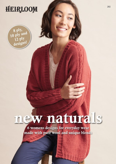 202 New Naturals 6 Womens Designs in 8, 10 and 12ply - sizes S to XXL