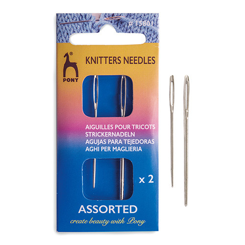 Knitters Sewing Needles - 2 Sizes included in pack