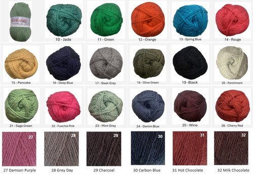 Countrywide Highland 12ply 100% Pure NZ knitting Wool - 23 shades in 2026