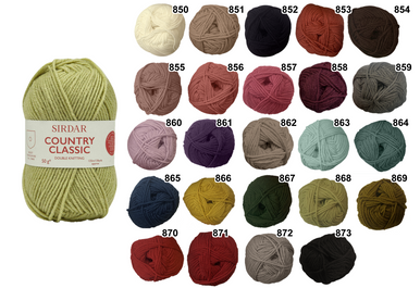 Sirdar Country Classic DK Tricot Double, Gris Tourterelle (862), 50 G