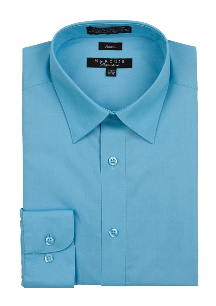 Marquis Signature Slim Fit Dress Shirt - Dress Shirt NYC 18.5 36/37 / White