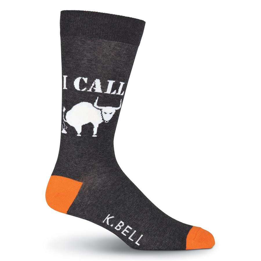 Men's I Call Bull Socks in grey - KBMS18H005