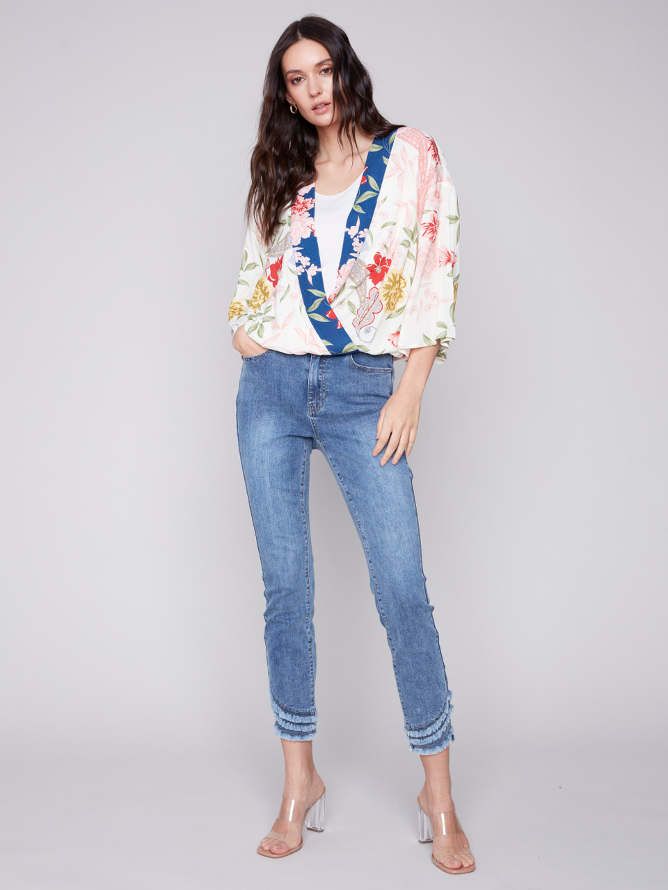 Chole Bandana Print Front Overlap Blouse