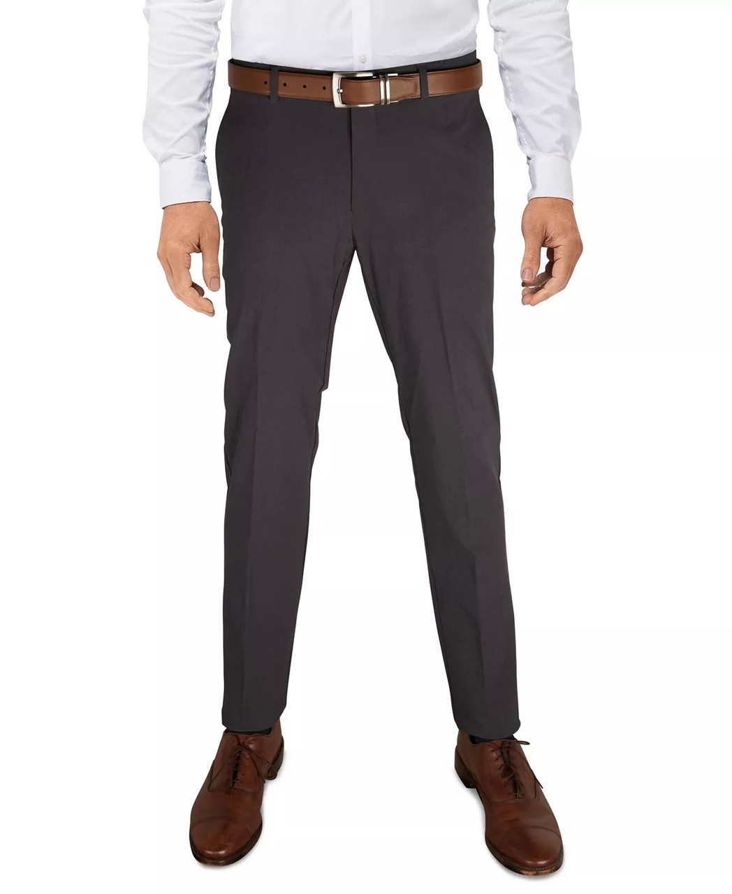 Tommy Hilfiger Men's Modern-Fit TH Flex Stretch Solid Performance Pants - Charcoal - 40 x 34